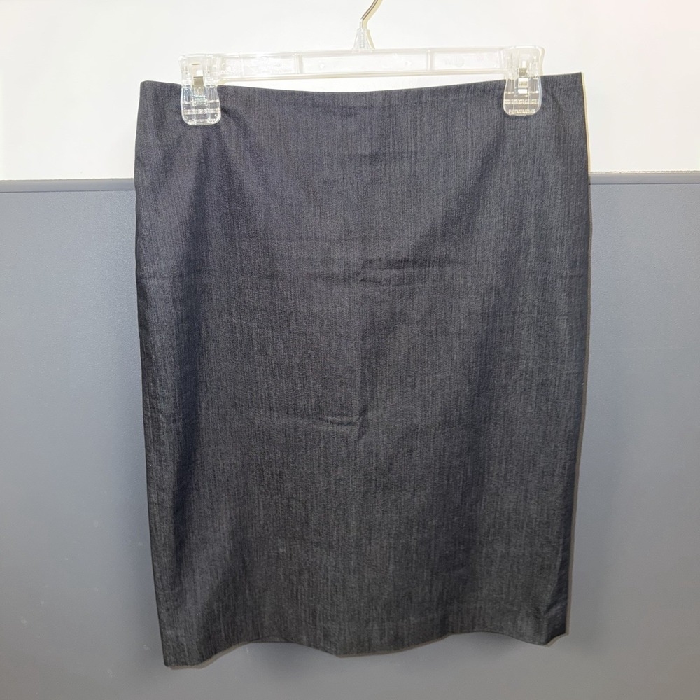 Talbots Blue High Waisted Knee Pencil Skirt 4 Stretch Career Preppy Modern